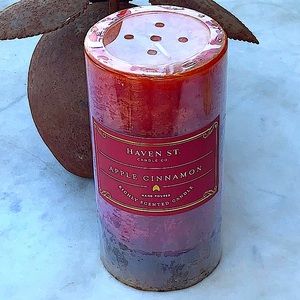 HAVEN STREET CANDLE APPLE CINNAMON PILLAR RICHLY SCENTED